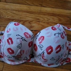 Cacique Lane Bryant 44c Cotton boost plunge bra GUC EUC